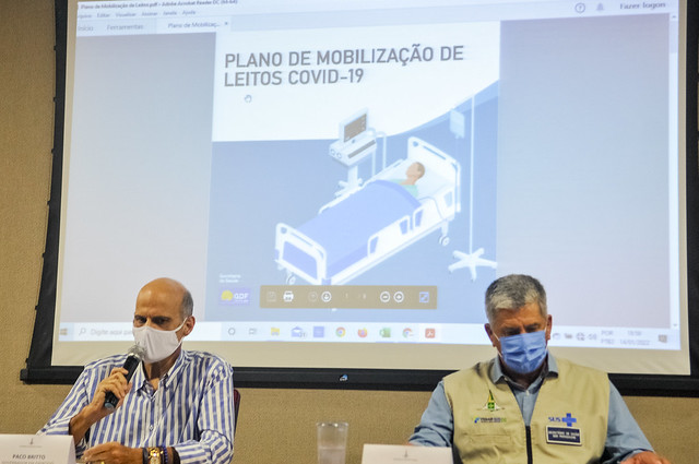 Coletiva sobre a abertura de novos leitos de UTI para covid-19.