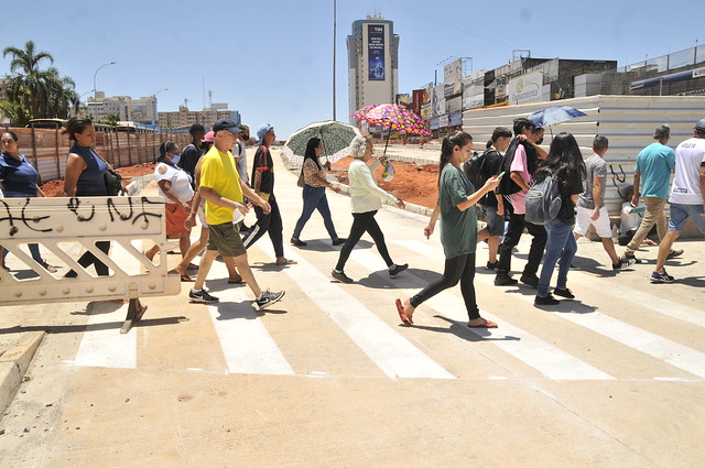 Liberada faixa de pedestre no boulevard do Túnel de Taguatinga