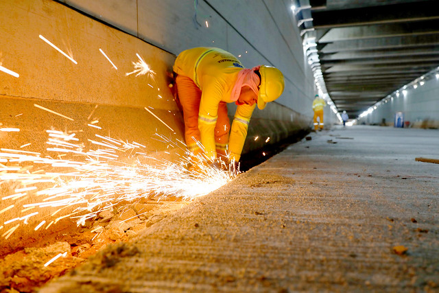 Lado norte do Túnel de Taguatinga tem 400 m pavimentados