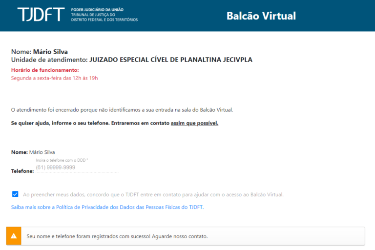 Tribunal do Distrito Federal promove melhorias no Balcão Virtual